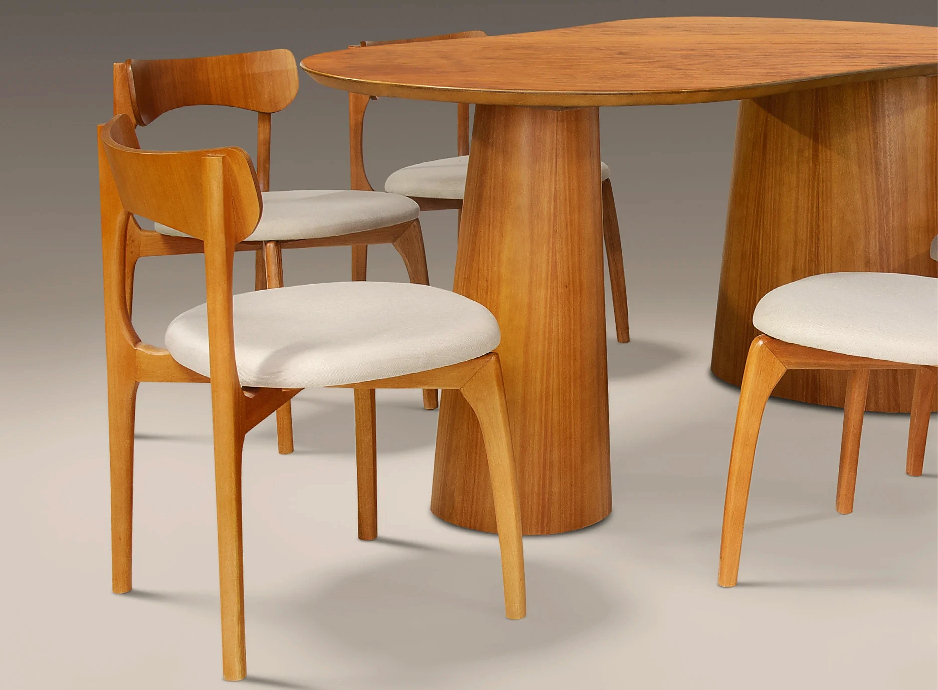 Conjunto Istambul - Design Orgânico em Lâmina Natural Freijó JOPE Móveis
